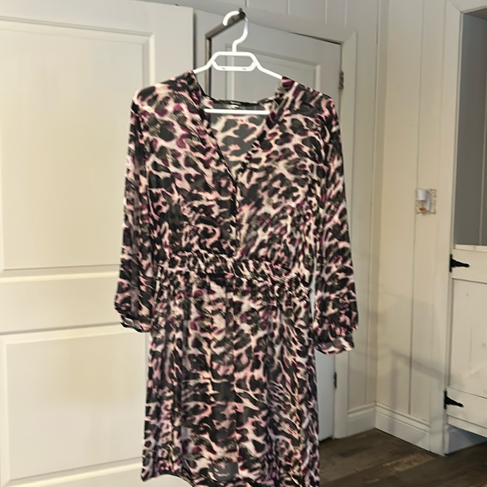 Lightweight chiffon mini dress